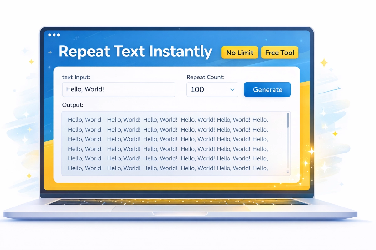 AI Text Repeater Free Online Tool No Limit